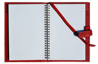 Red Leather Cover with Lined Journal Refills